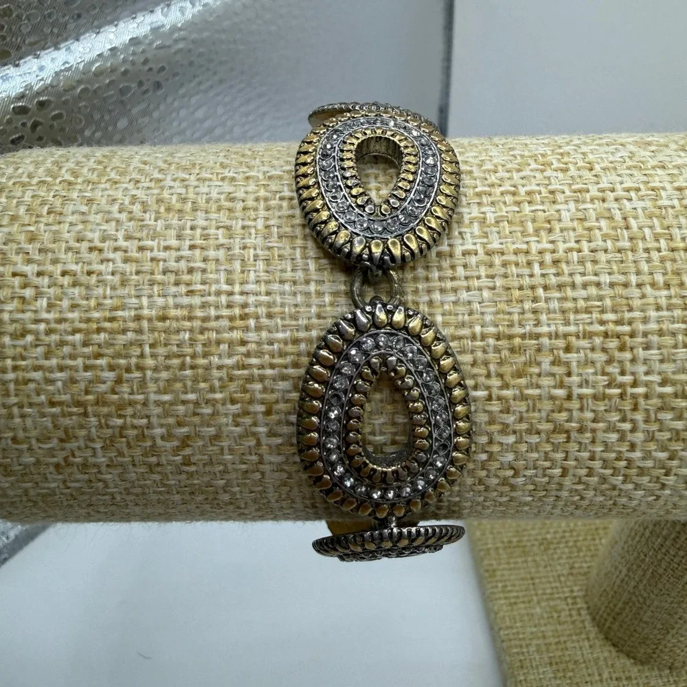 Boho Western Rhinestone Two Tone‎ Statement Bracelet from Lucky Brand